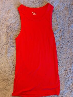 No Boundaries Bright Red Long Tank Top